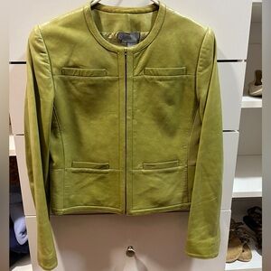 Green Leather Coat